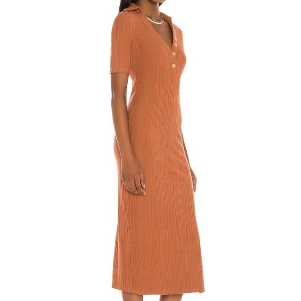 House of Harlow 1960 x Sofia Richie Inaya Dress in Terracotta - Picture 2 of 3